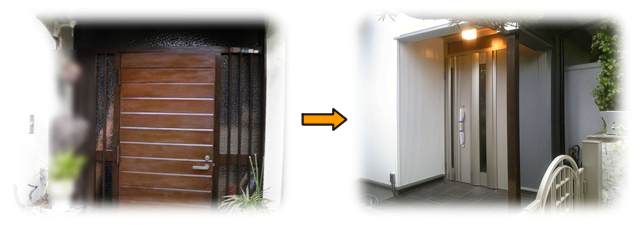 玄関ドア取替