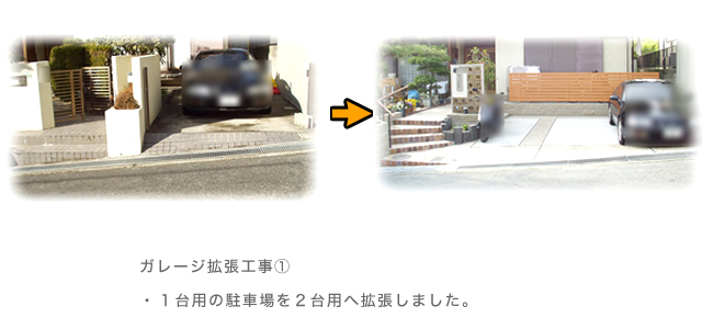 ガレージ拡張工事①